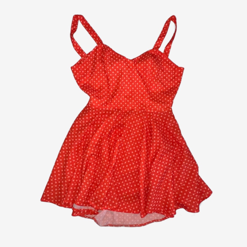 ORANGE MINI FLOW DRESS